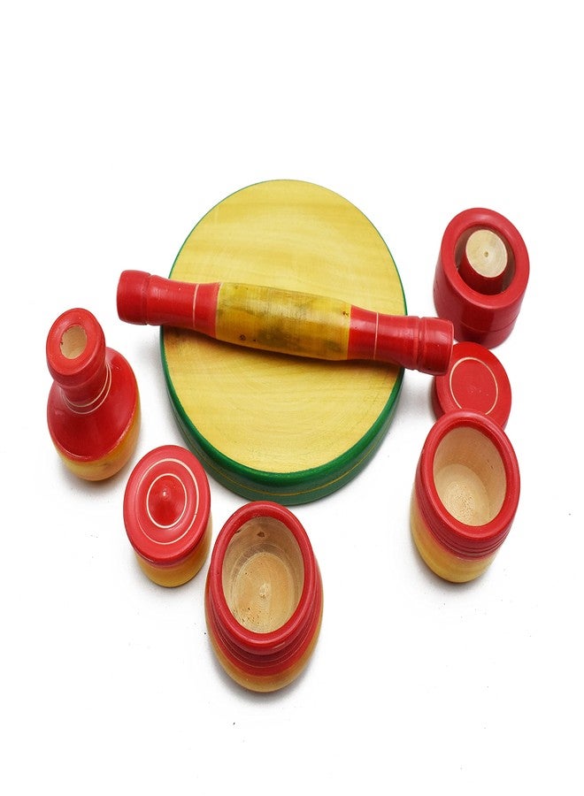 justhandmade Just Handmade Wooden Kitchen Toy Set | Ring Stacker for Kids (Combo of 2) - Image 5